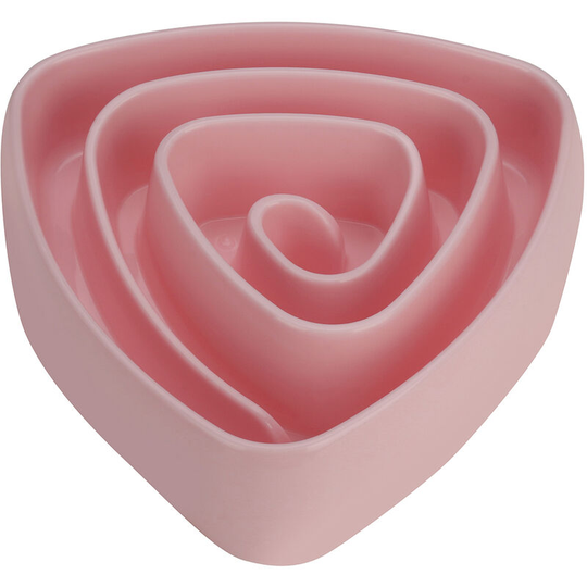 Slow Feeder Dog Cat Bowl Healthy Anti Bloat No Gulp Puppy Pet Interactive Feedin - Pink 31.5x7cm