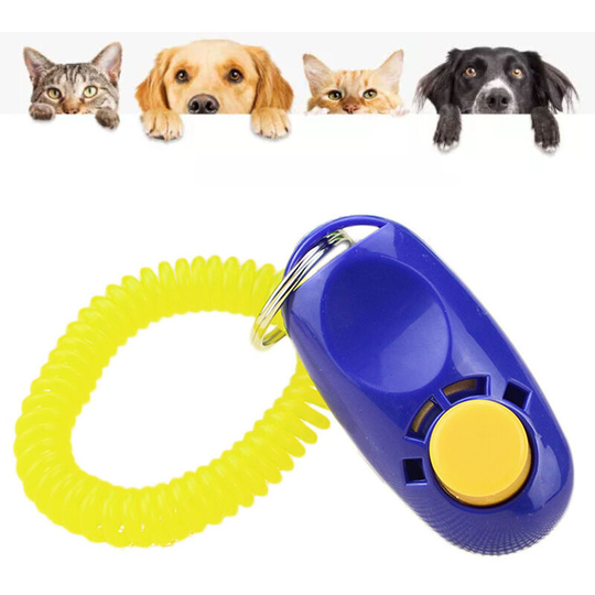 For dogs, clicker for training and education of dogs, clicker for cats. With finger tape - for puppies from 8 weeks