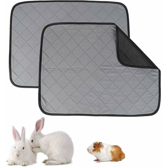 Bearsu - Pet Mat Hutch Accessory 2 Pieces 60*45cm(gray)