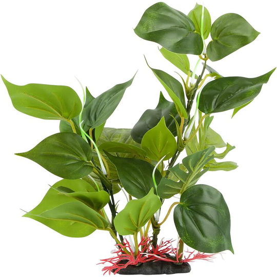 13cm Artificial Aquatic Plant Realistic Plastic Aquarium Ornament Green Leaf