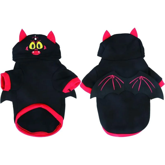 Halloween Bat Pet Costumes with Wings, Puppy Dog Hoodie Clothes Outfits Clothes for Small Dogs or Cats(XL)