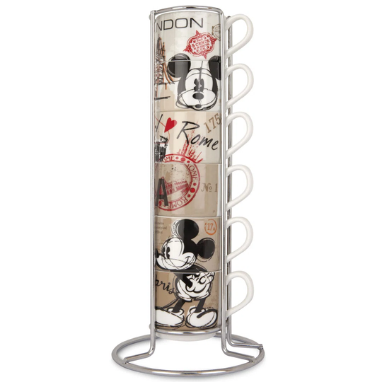 Mickey in the City 6 Piece Espresso Cup Set