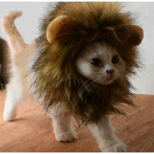 Lion Mane Wig for Dog Cat Pet Costume Adjustable Fancy Lion Hair Clothes Fancy Dress Dress for Dogs for Halloween Christmas Easter Party Activity