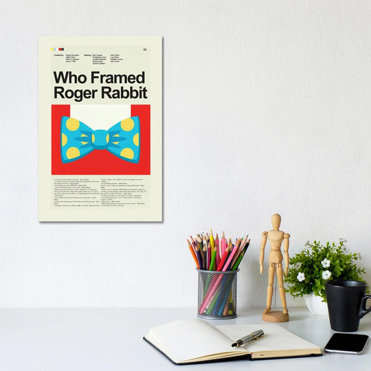 Who Framed Roger Rabbit by Erin Hagerman - Wrapped Canvas Typography