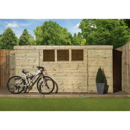 Brewton 8 Ft. W x 10 Ft. D Shiplap Pent Wooden Shed