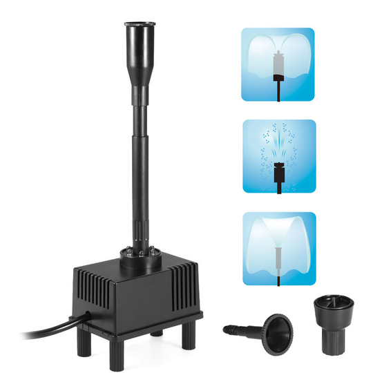 Superseller - 10W Submersible Water Pump with led Light for Aquarium Fish Tank Pond Garden Bird Bath Fountain 600L/H ac 110V