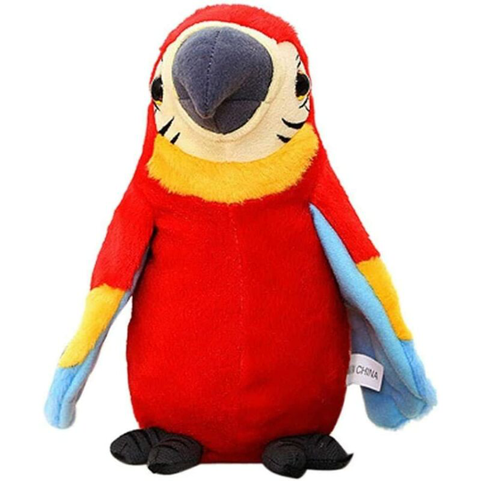 Bearsu - Talking Macaw Parrot Repeat What You Say Stuffed Animal Plush Toy Electronic Record Animated Bird Shake Wings Speaking Parrot Pet Plush
