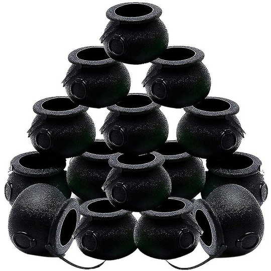 15pcs Witch Candy Holder Pot Kids Trick Or Treat Halloween Cauldron Thsinde