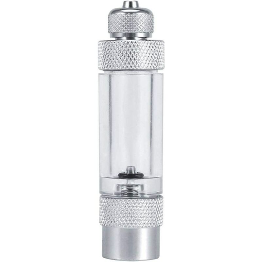 Inline CO2 Bubble Meter Aquarium With Aluminum Check Valve Single Double Head Non-Return Bubble Counter Fish Tank Tool (Single Head) SOEKAVIA