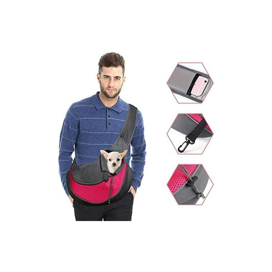Swyeoot - Dog Carrier Bag Adjustable Puppy Cat Shoulder Bag Travel Bag for Small Pets Dog Handbag with Breathable Mesh Pouch Portable Dog Carrier for