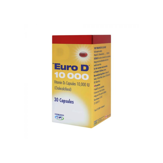 Euro D 10000 IU Capsules 30's