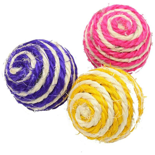 Pet Cat Toy Cat Sisal Rope Ball Pet Interactive Toy Cat Cat Chew Teaser Toy Kitten Chase Toy 1PCS