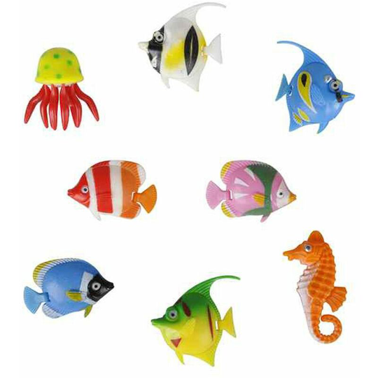 8 x Colourful Assorted Artificial Plastic Bubble Lamp Aquarium Tropical Fish Jellyfish & Seahorse