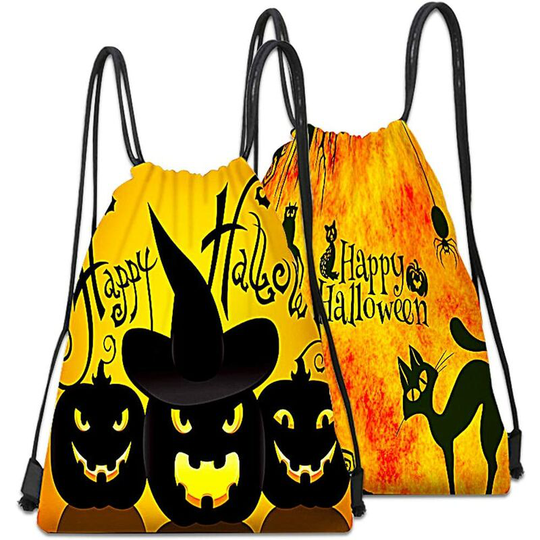 Betterlifegb - Cord Bag, Halloween Candy Gift Bags Treat Bags Halloween Cord For Favors, Tip or Treatment, Decorations, Reusable Storage Bags