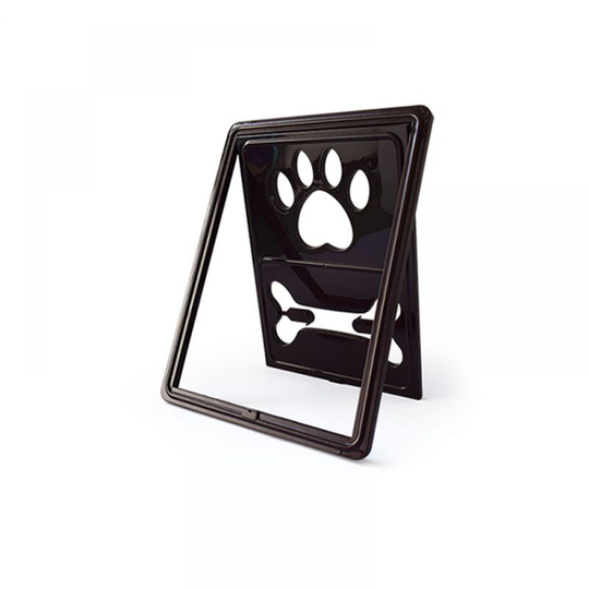 Dog Cat Flap, Magnetic Pet Door, Easy Installation Cat Door Cat Flap Mosquito Net - Brown