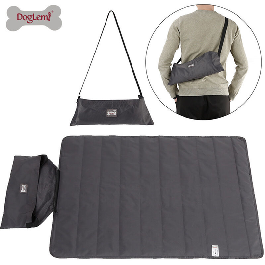 Foldable Waterproof Pet Blanket 100 x 70cm Oxford Cloth Cushion for Dog Puppy Cat, with Storage Bag Ideal for Outdoor Camping