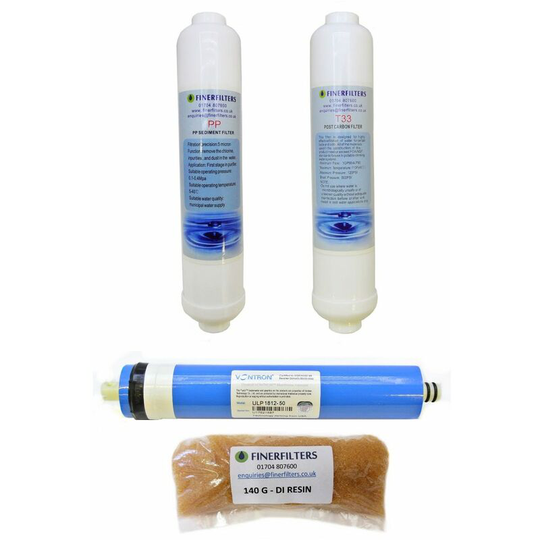 4 Stage Compact 50 gpd Aquarium Reverse Osmosis Replacement Water Filters by Finerfilters