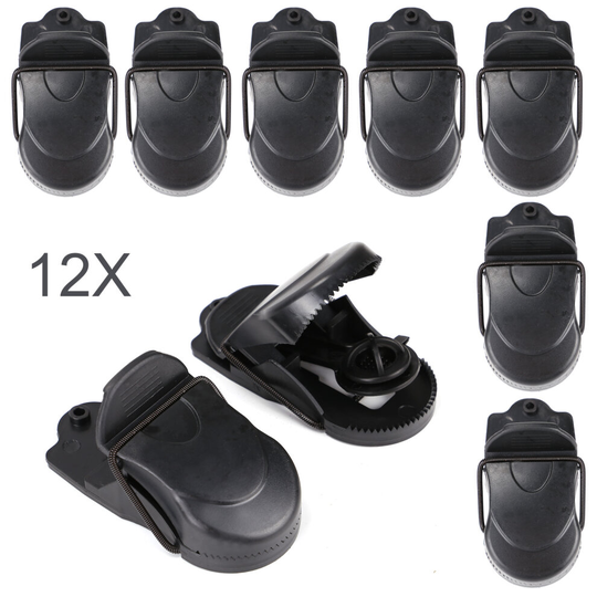 12PCS 5 CM x 10 CM Snap Mice Trap Catcher Plastic Mouse Traps Premium