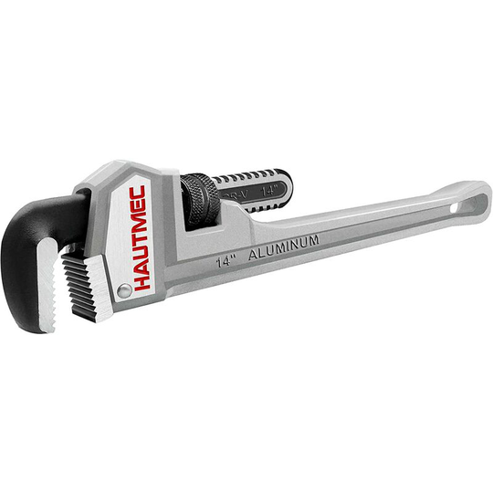 Hautmec - Light Weight Cast Aluminum Pipe Wrench, 350mm (14 Inch), 50mm (2') Pipe Capacity, Industrial Grade HT0021-PW