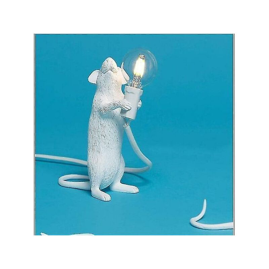 Deckon - Lamps modern led resin mouse table desk lamp night lights - White station