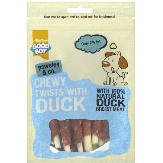 Good Boy Pawsley Deli Chewy Duck Twists Dog Treat (320g) (May Vary) - May Vary - Armitage
