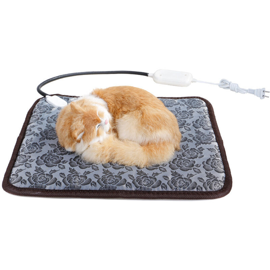 Perle Rare - Cat and Dog Electric Blanket Mat 110V Pet Electric Blanket Single Seat Cushion Waterproof Adjustable Temperature Electric Heating Plate