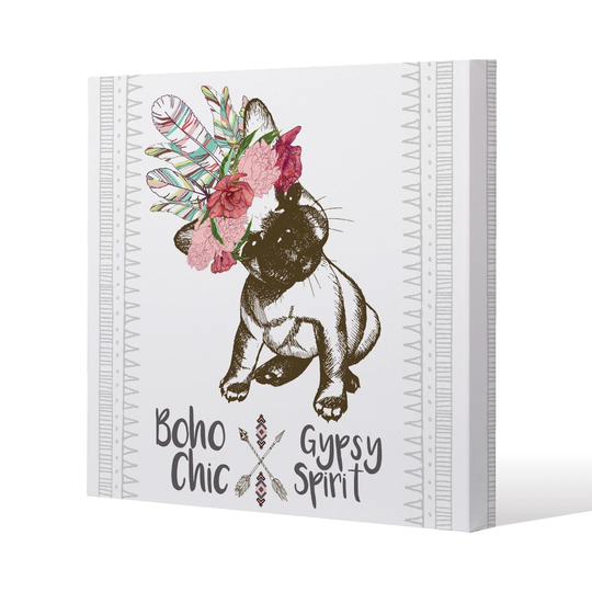 Portrait Of French Bulldog Puppy Canvas Print