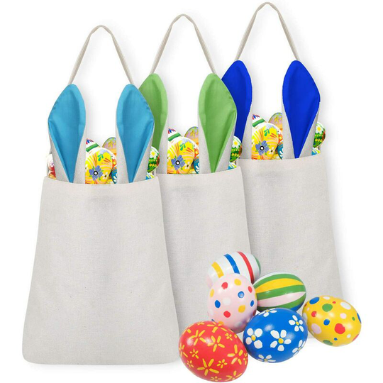 Easter Bunny Bags, 3 Pcs Packs Easter Bunny Bags, Easter Eggs Basket Rabbit Bags Easter Bags for Kids Pack, Candy and Storage Eggs