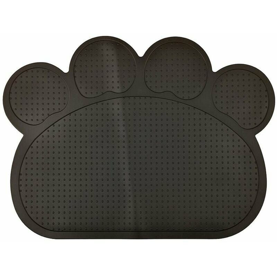 Black Cat Paw Shape Silicone Litter Mat Litter Mat 40 x 30cm