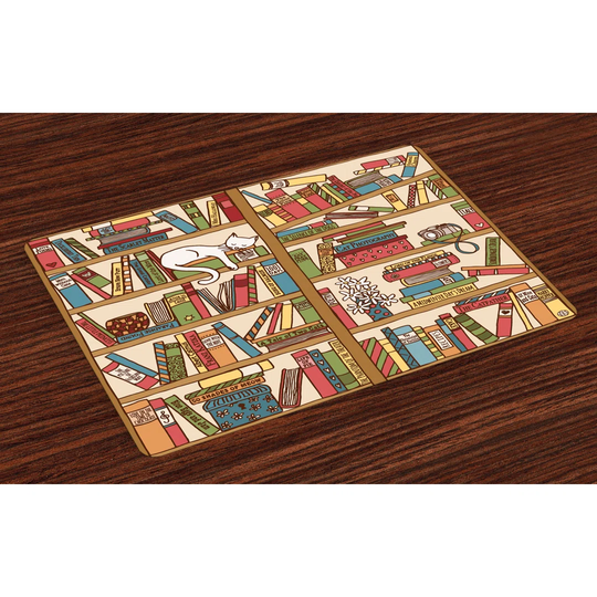 Joliet Colourful Nerd Bohem Cat Kitten Placemat