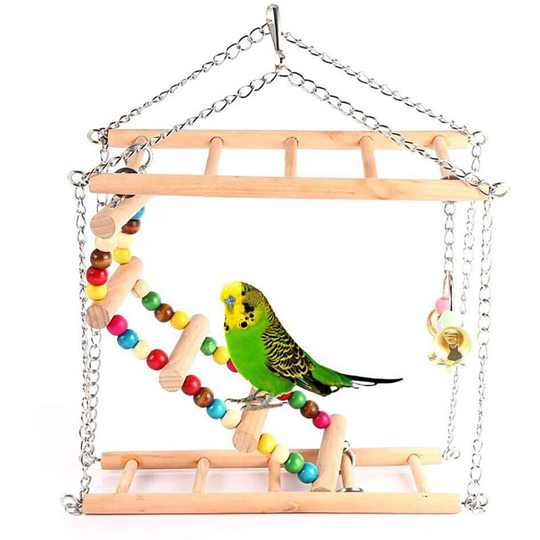 Betterlifegb - Bird toy parrot toy swing ladder climbing double staircase bird toy