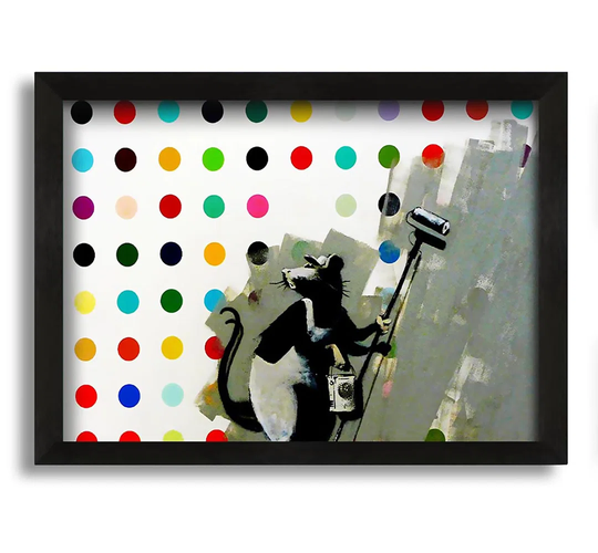 We Love Grey Rat - Picture Frame Graphic Art on Canvas