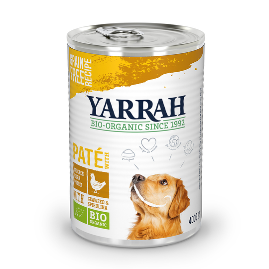 Yarrah Organic Chicken Paté with Organic Spirulina & Organic Seaweed - 6 x 400g