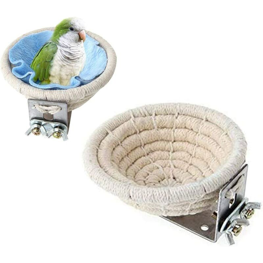 Cotton Rope Bird Breeding Nest Box for Parakeets, Cockatiels, Conures, Finches, Lovebirds and Small Parrot