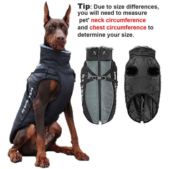 Lifcausal - Dog Winter Coats Waterproof Reflective Dog Coat for Cold Weather Zip Up Dog Jacket for Medium Large and Extra Large Dogs xl Chest 52cm