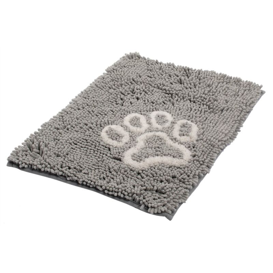Soft Microfibre Pet Dog Puppy Cat Mat Bed Doormat Absorbant Muddy Wet Paws - Grey - Small - Bunty