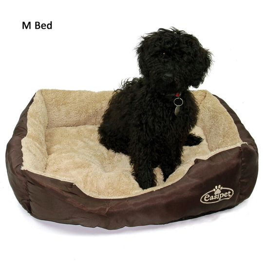 Medium Dog Bed in Tan Faux Fur Fleece Easipet