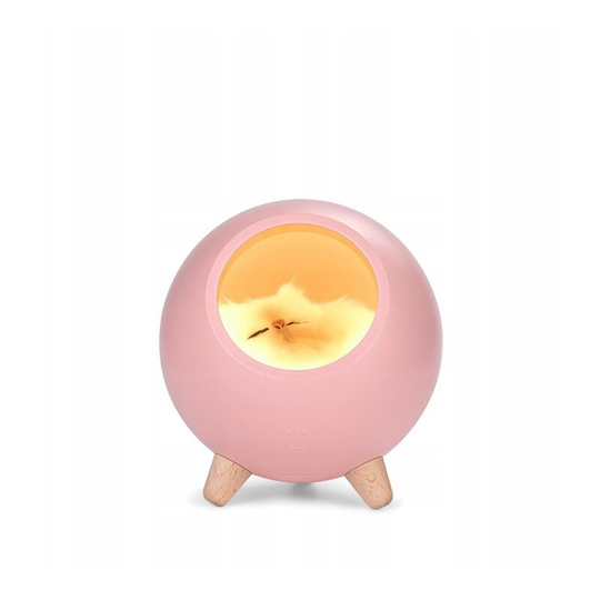 Baby Night Baby Light Animal Domestic Atmosphere Light Pink Kitten