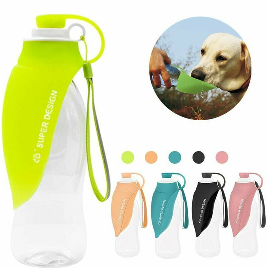 Outdoor Dog Water Bottle Silicone Portable Water Bottle for Dogs on the Go (Green)