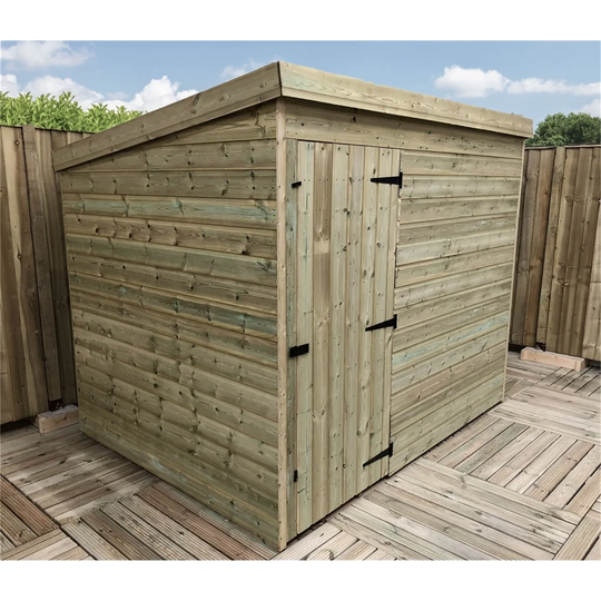Tra 8 ft. W x 5 ft. D Solid Wood Garden Shed