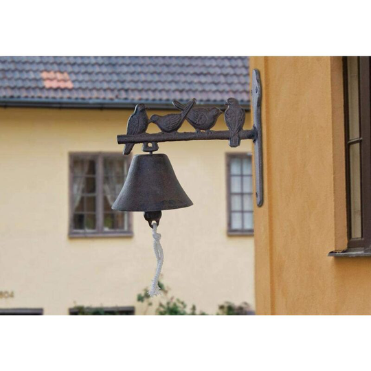 Garden Mile - Door Bell, Old Fashioned Rustic Pull Cord Door Bells, Outdoor Cast Iron, or a Decorative Traditional Feature for Patio or Conservatory