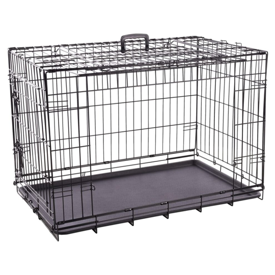FLAMINGO Wire Cage with Sliding Door Black Puppy Enclosure Dog Pen Kennels