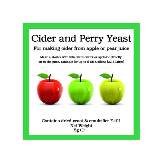 Bigger Jugs Cider & Perry Yeast 5g Sachet - For Rapid Clean Fermentations of All Cider Types - Homebrew