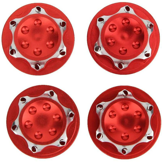 4pcs pack 17mm wheel hub nut, anti-dust aluminum alloy cover nuts suitable for 1/8 rc car model