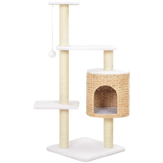 Cat Tree with Sisal Scratching Post Seagrass - Hommoo