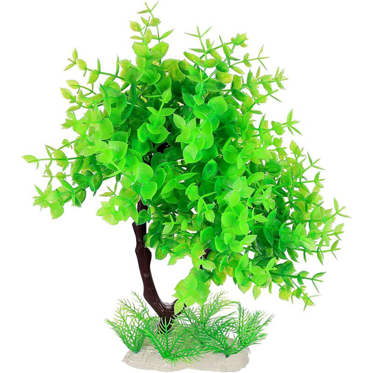 Briday - Artificial Aquarium Plant, Large Decorative Aquatic Plant, Plastic Artificial Plant Décorations for Aquarium, Fish, Ramic Base - 12 Inch/30