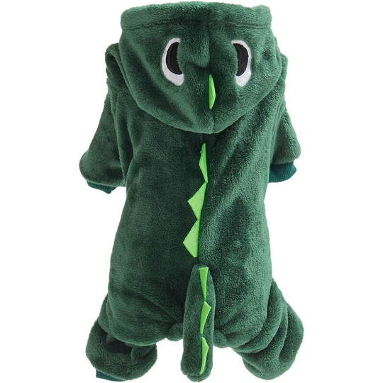 Dinosaur Dog Costume Outfit Dinosaur Coral Fleece Dinosaur Costume for Small Dog Animal Apparel