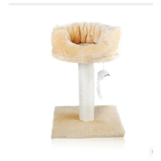 Thsinde - Cat Scratch Post Small Sisal Cat Scratch Post Kitten Activity Center Kitty Climbing Tree Tower, White