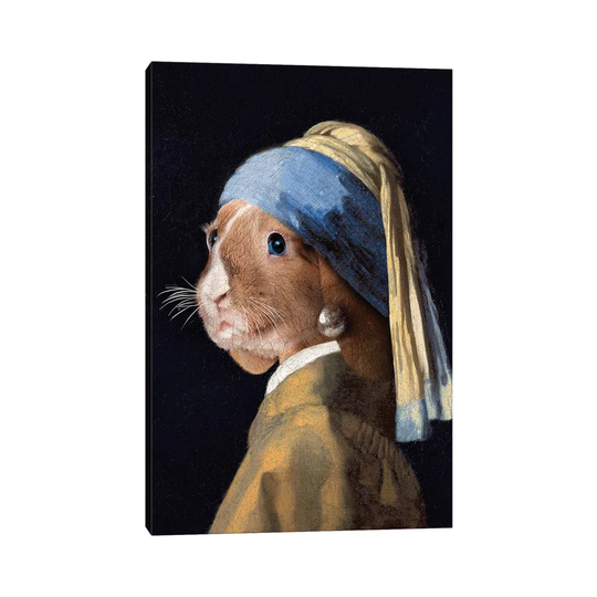 The Rabbit With A Pear Earring - Art Prints on Canvas