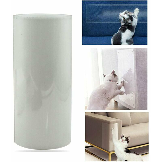 Cat Scratch Protector Anti-scratch protection Adhesive film for cats Transparent Anti-Scratch Self-adhesive Tape - 3 m with self-adhesive pad